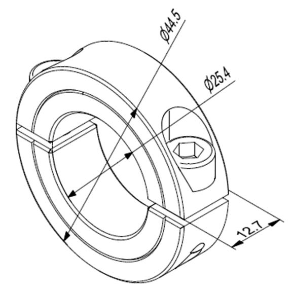 Stellring 1 Inch 2 Hälften